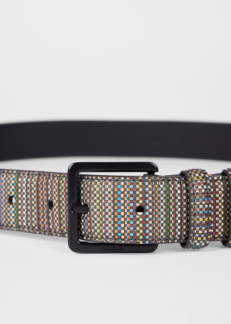 Paul Smith 'Signature Stripe' Coated Canvas Belt outlook