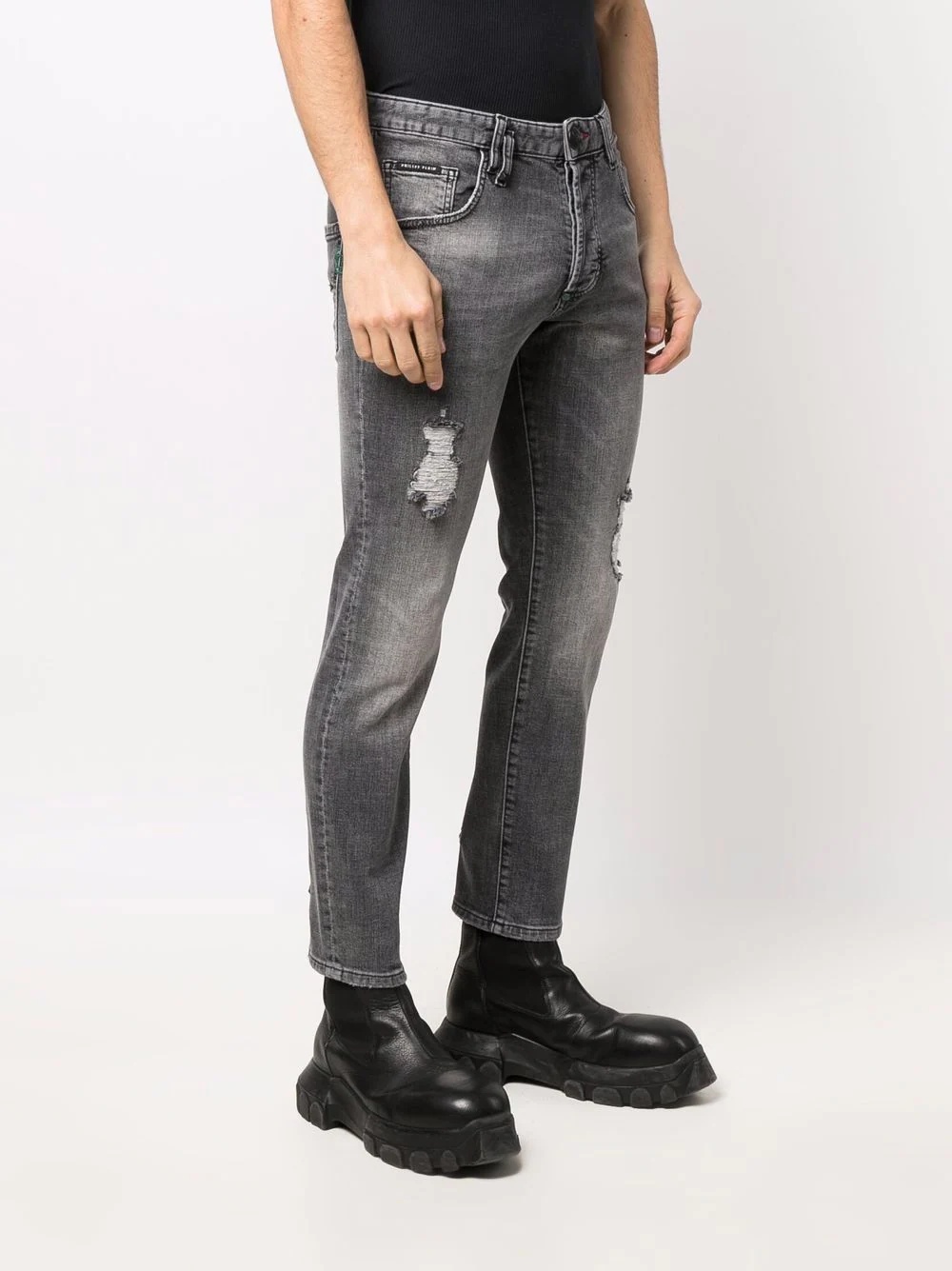 distressed skinny jeans - 3