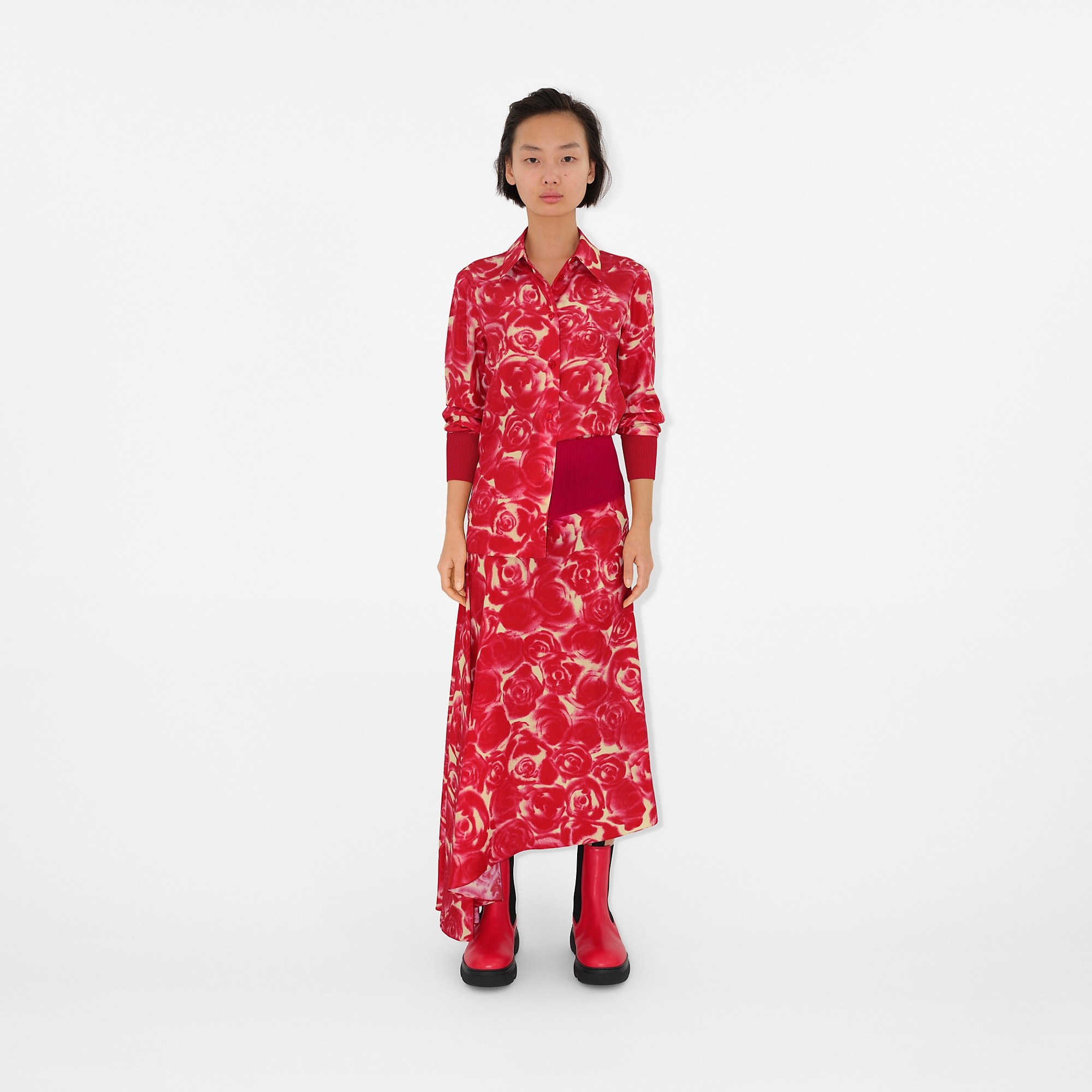 Rose Silk Shirt - 2
