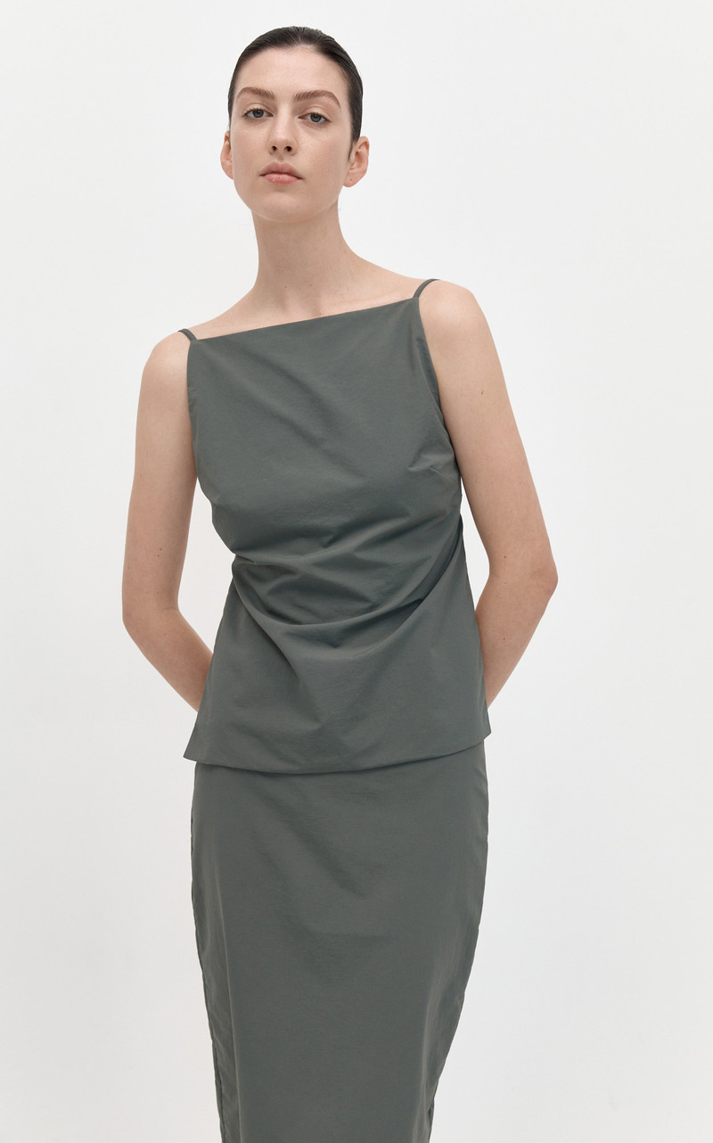 ST. AGNI Square Neck Top green outlook