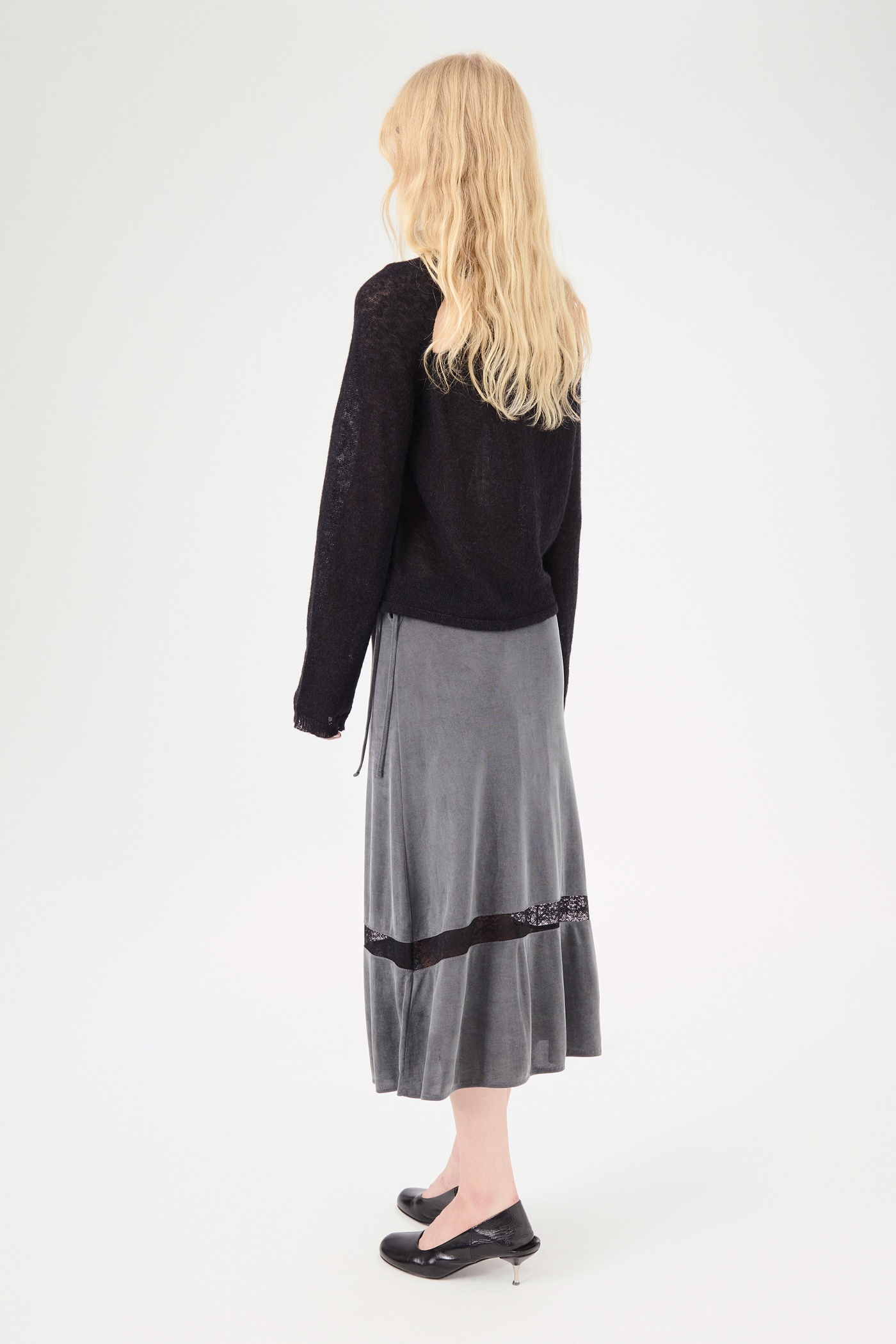 Ballon Skirt Dark Grey Cupro - 4