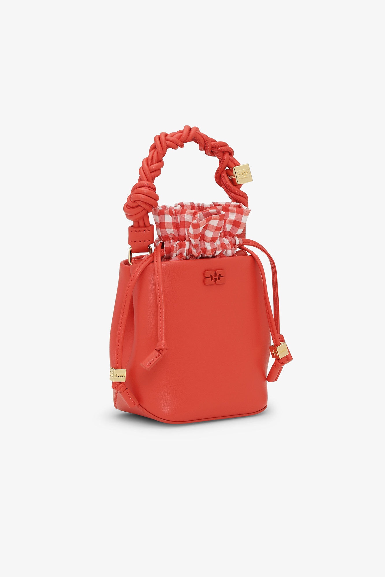 RED MINI GANNI BOU BUCKET BAG - 2