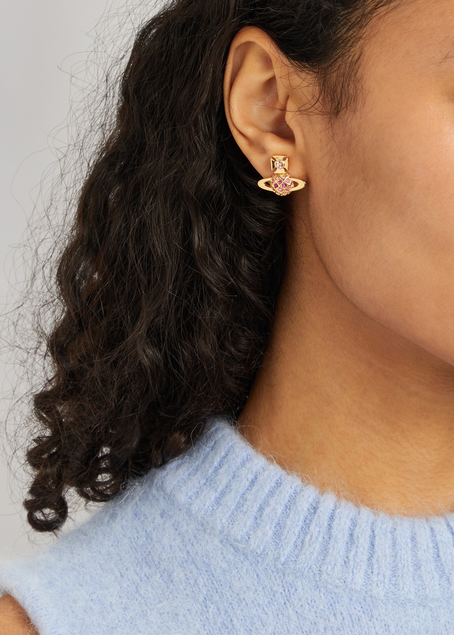 Willa Bas Relief orb stud earrings - 2