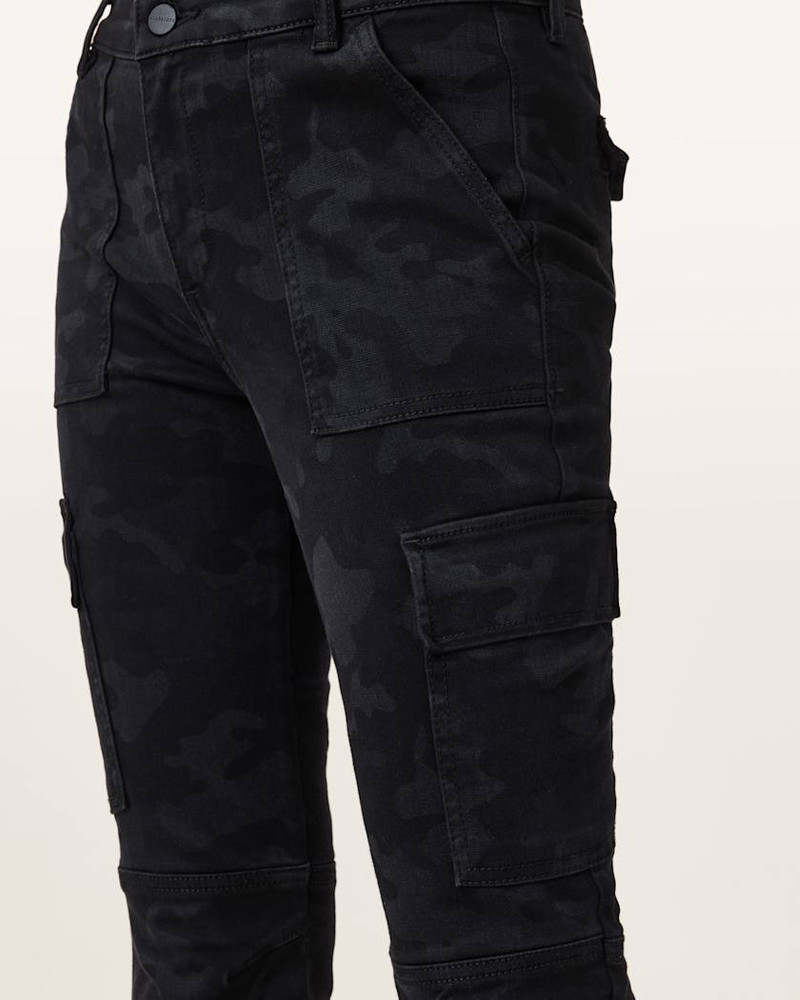 DURAN SKINNY BLACK CAMO CARGO JEANS 4