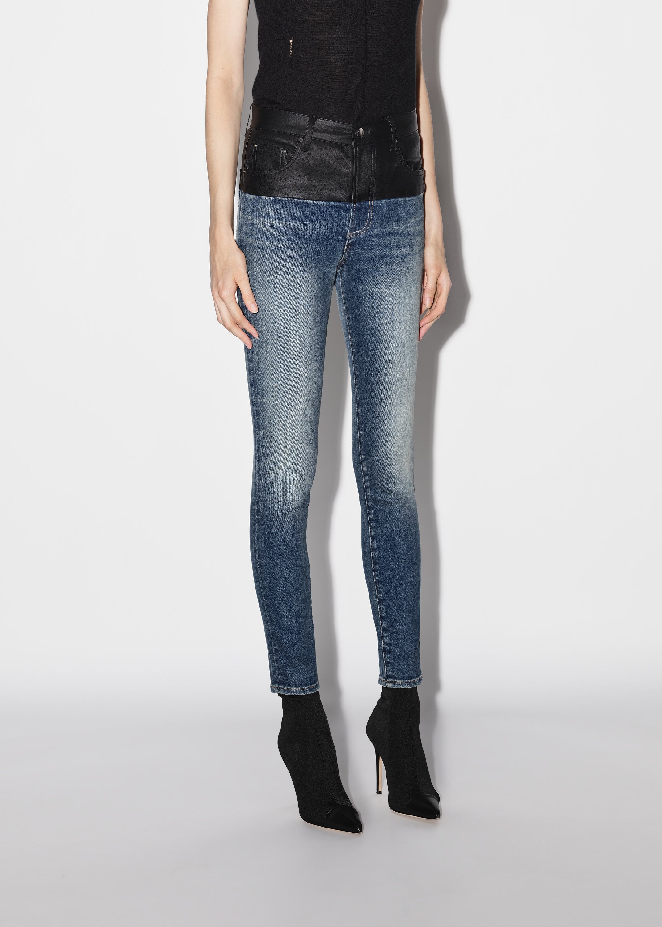 HYBRID SKINNY W/ LEATHER - 4