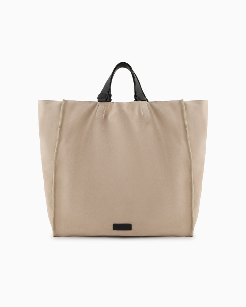 SUEDE AND LEATHER SHOPPER 1