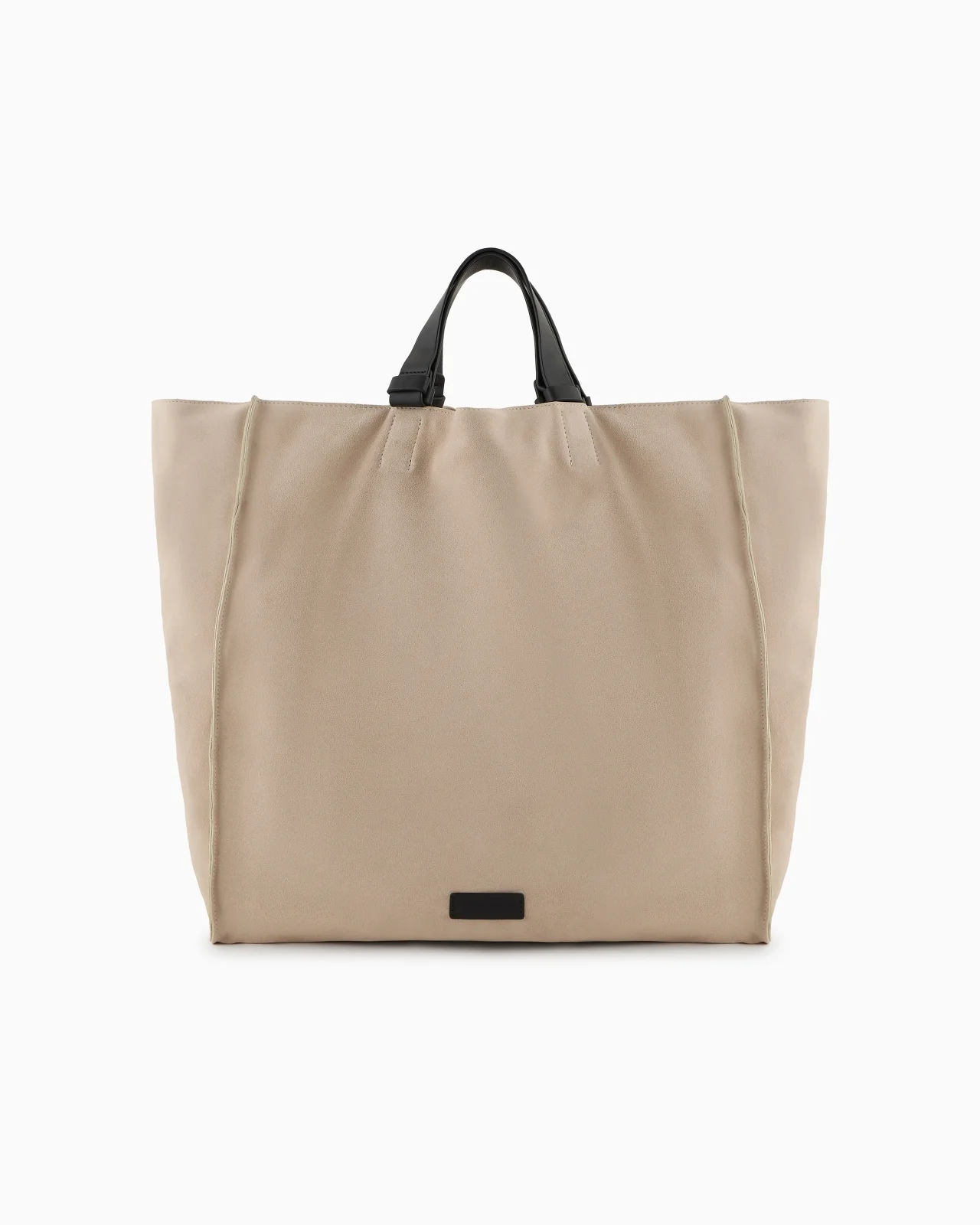 SUEDE AND LEATHER SHOPPER - 1