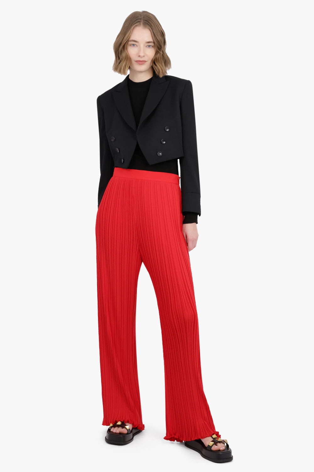 PLEATED PANTS | FLAME - 2