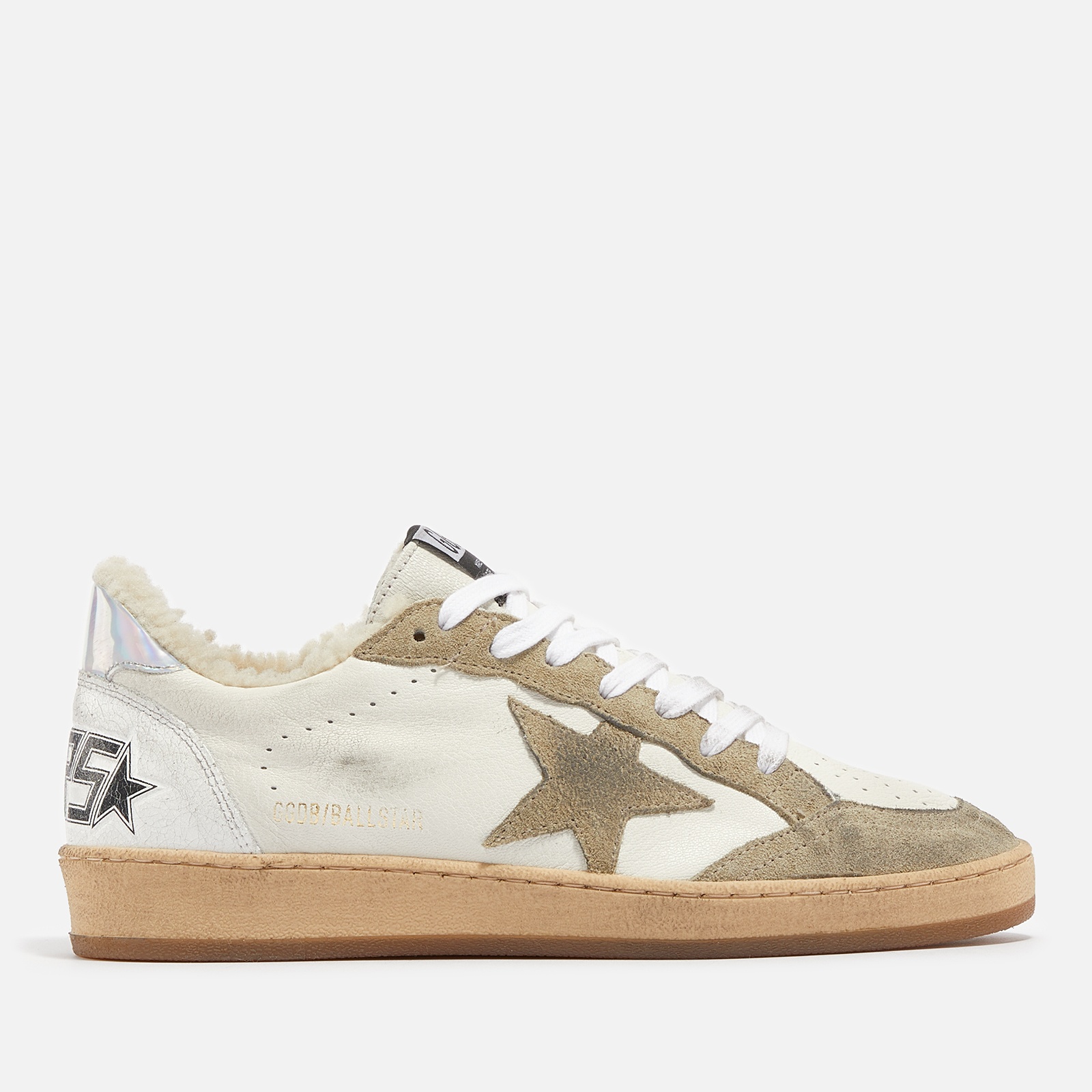Golden Goose Women's Ball Star Shearling-Lined Leather Trainers - 1