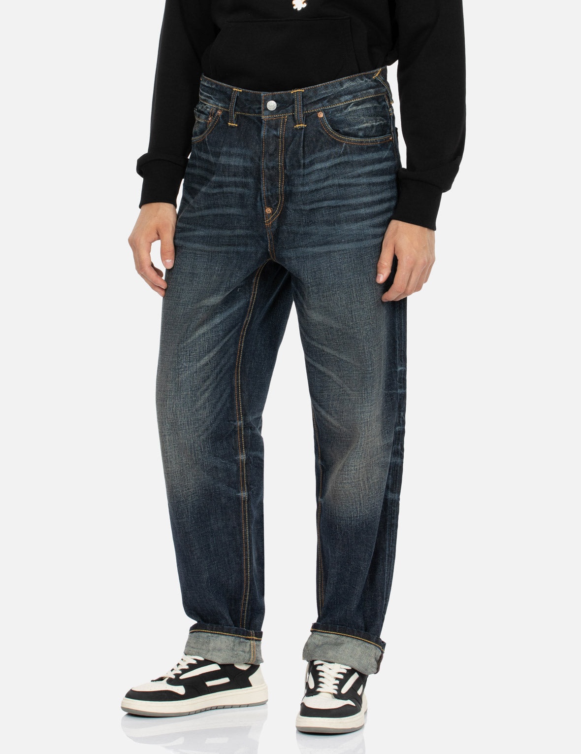 Inari Mask Print Relax Fit Denim Jeans - 8