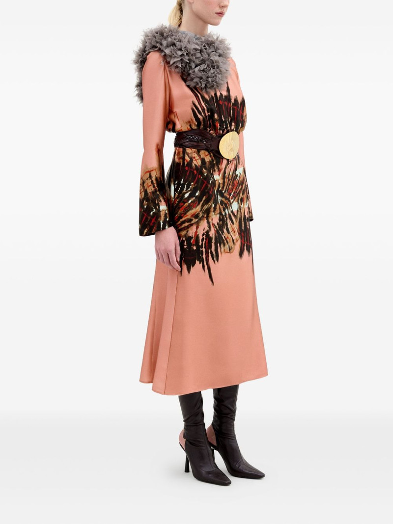 SILVIA TCHERASSI Pesaro abstract-print midi dress outlook