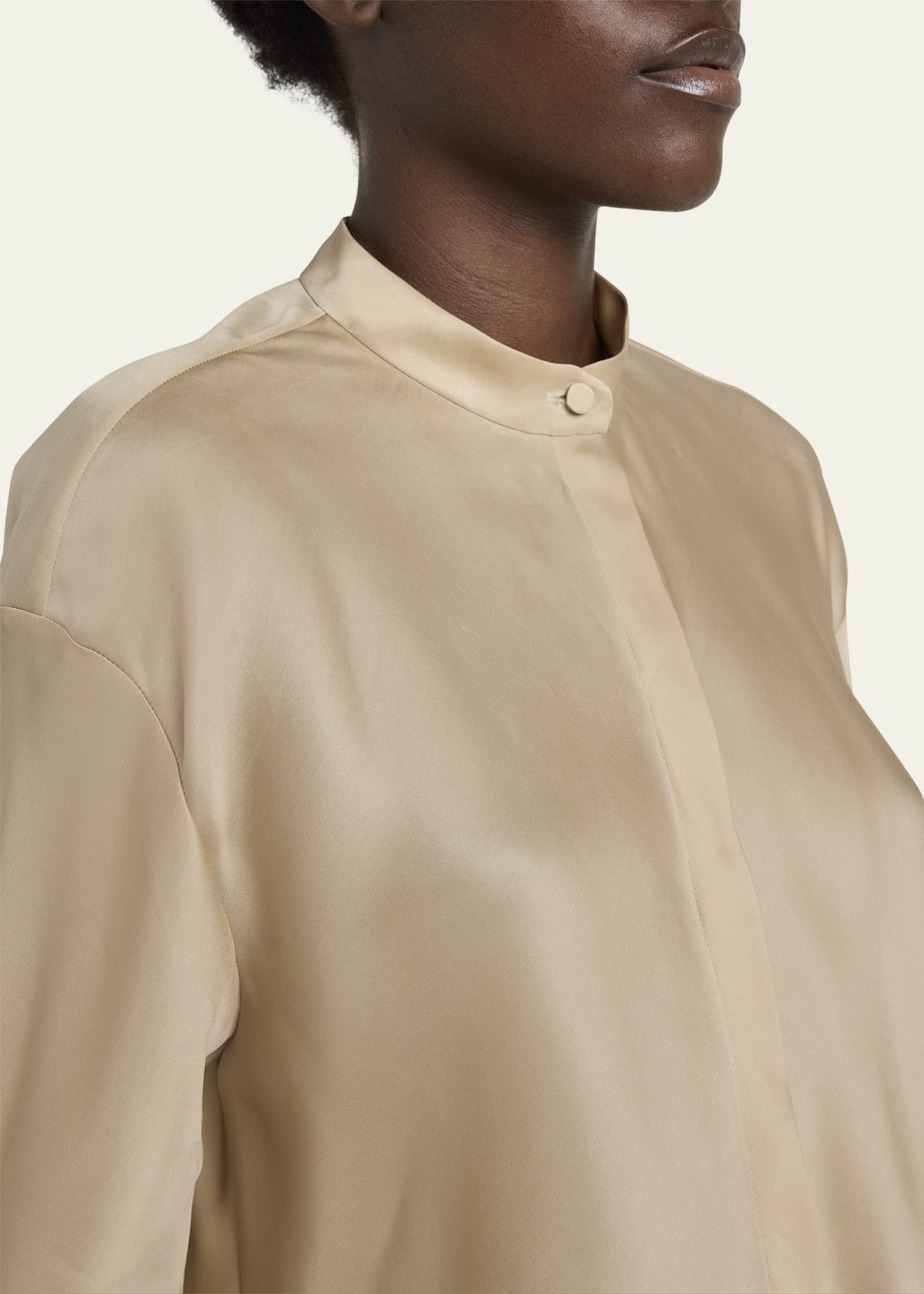 Organdy Button Down Blouse - 5