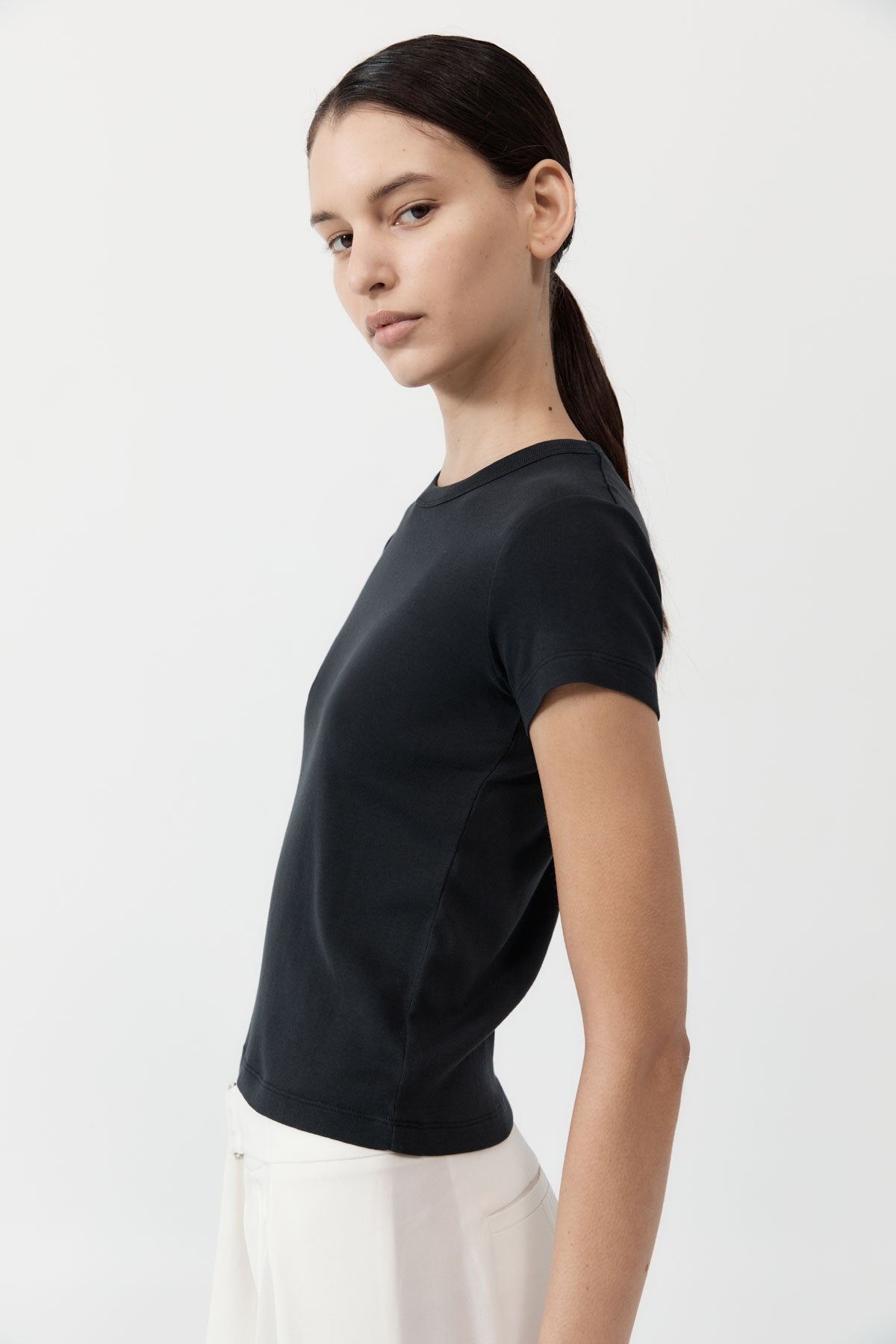 Organic Cotton Baby Tee - Black - 5