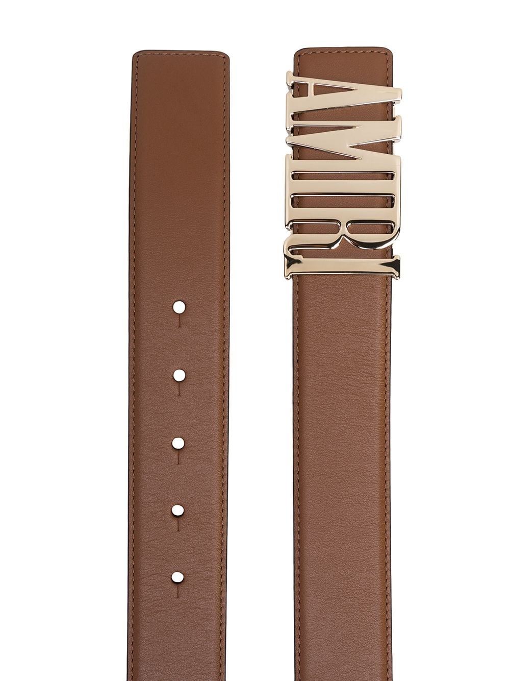 logo-buckle leather belt - 2