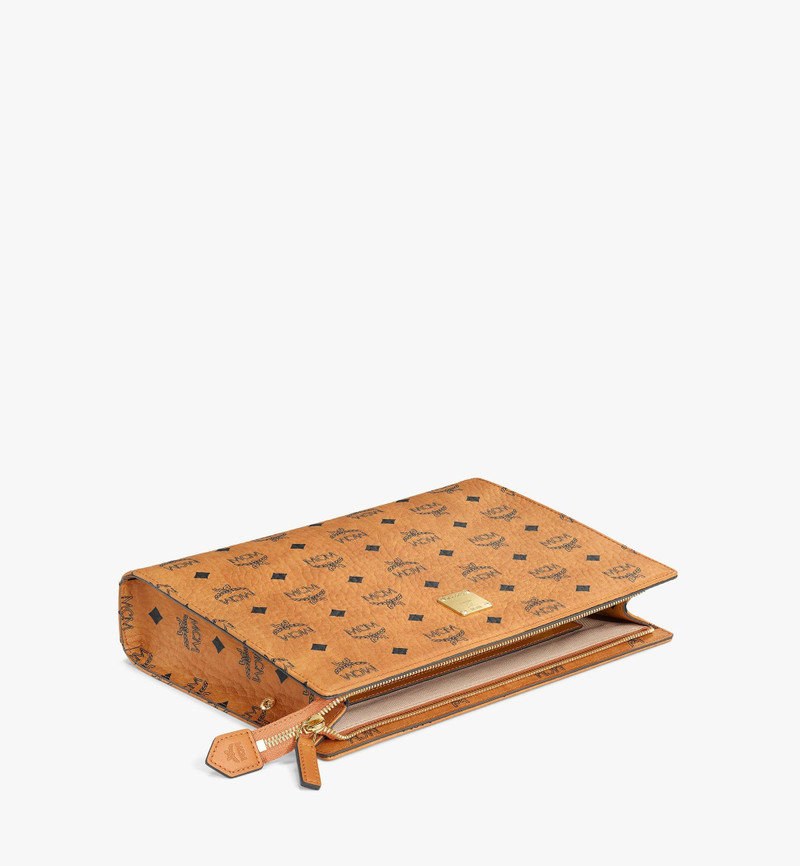 MCM Standing Pouch in Visetos Original outlook