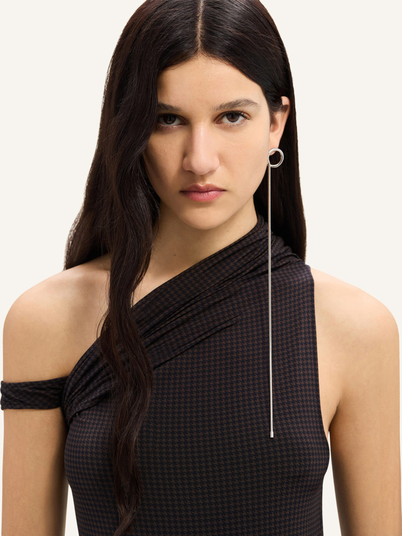HOUNDSTOOTH MIDI TWIST 드레스 5