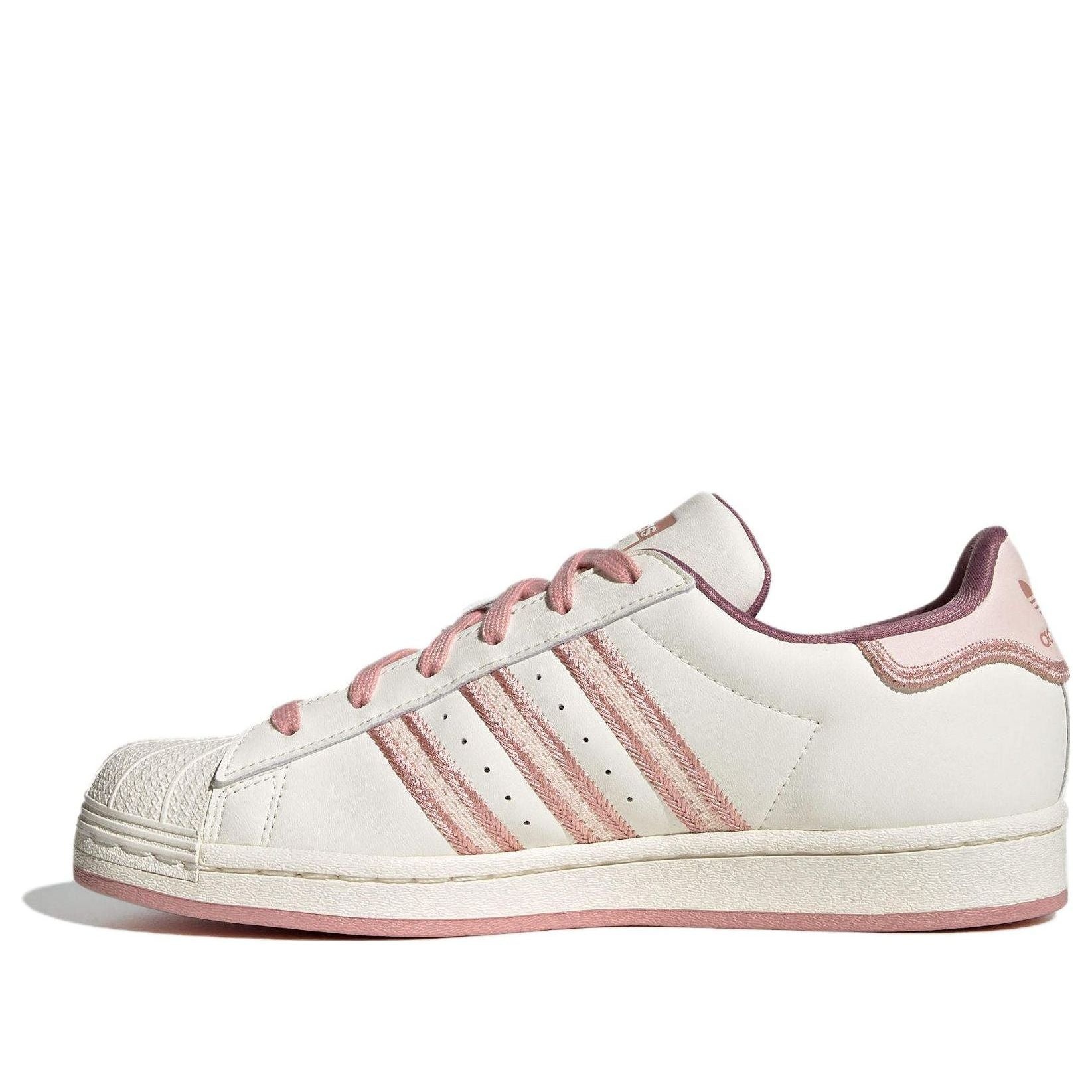 (WMNS) Adidas Originals Superstar Shoes 'Cream White Pink' IE5528 - 1