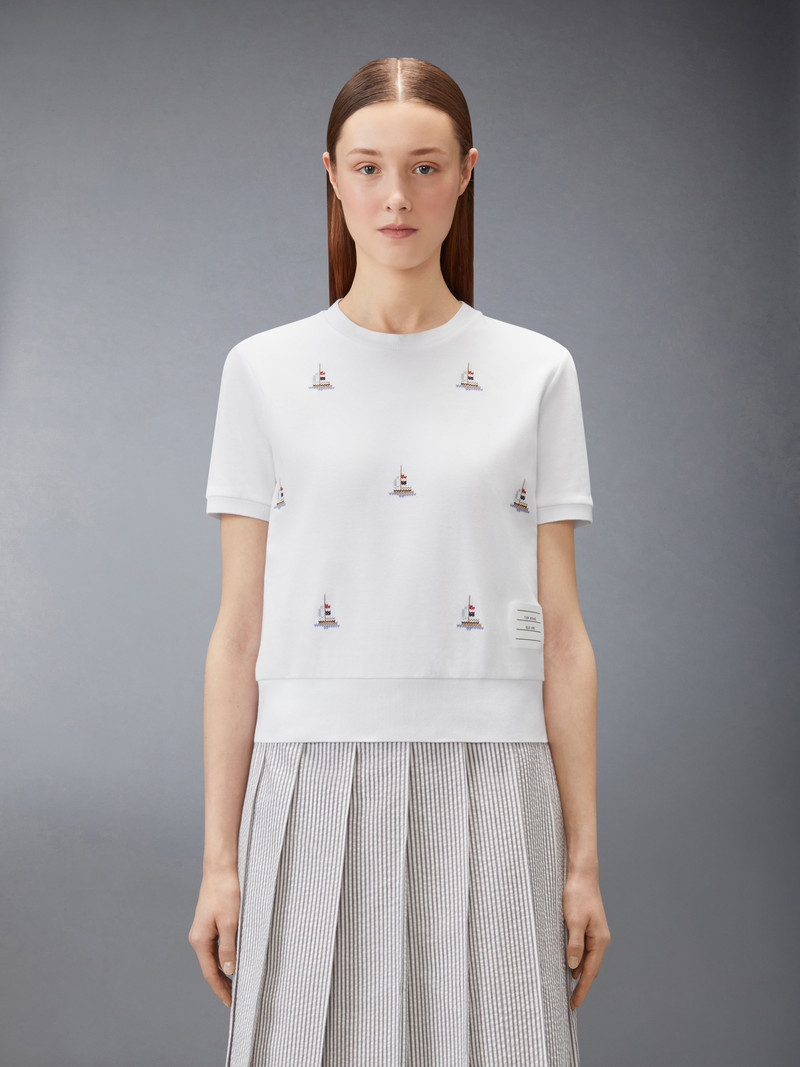 Thom Browne COTTON MILANO SAILBOAT RIB TEE outlook