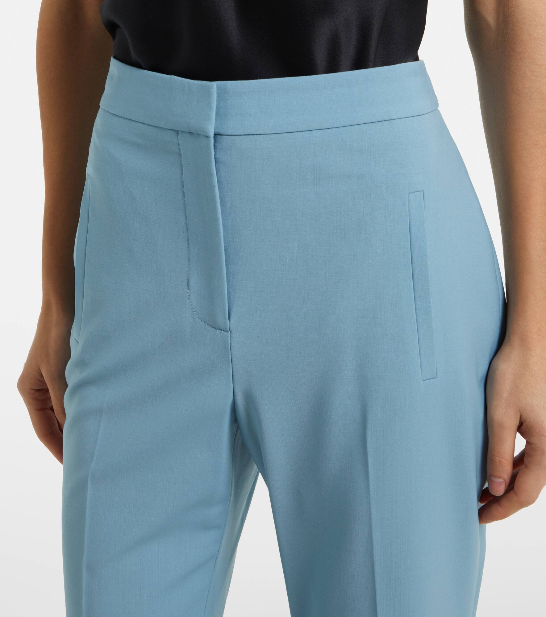 Arte cropped wool-blend slim pants - 4