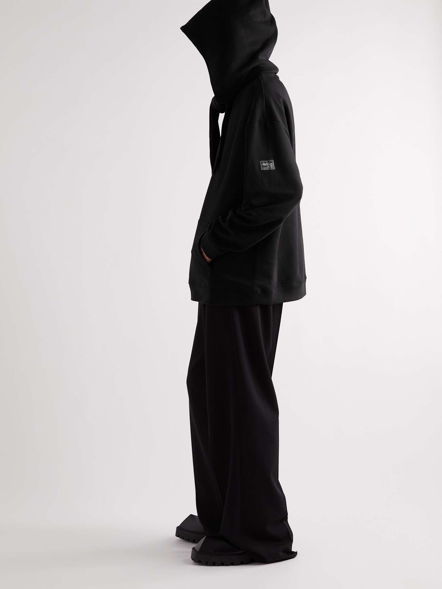 Tie-Detailed Cotton-Jersey Hoodie - 2