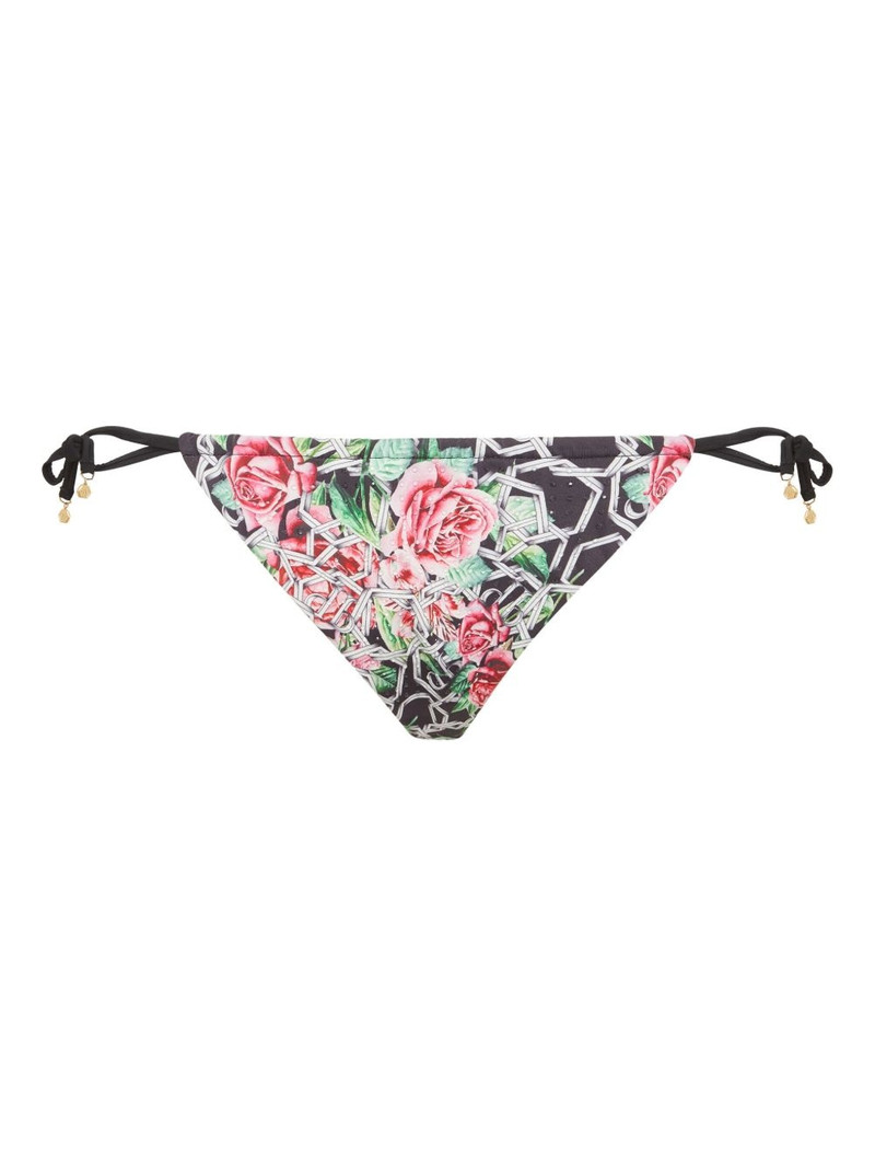 PHILIPP PLEIN Chain Flower-print bikini bottoms outlook