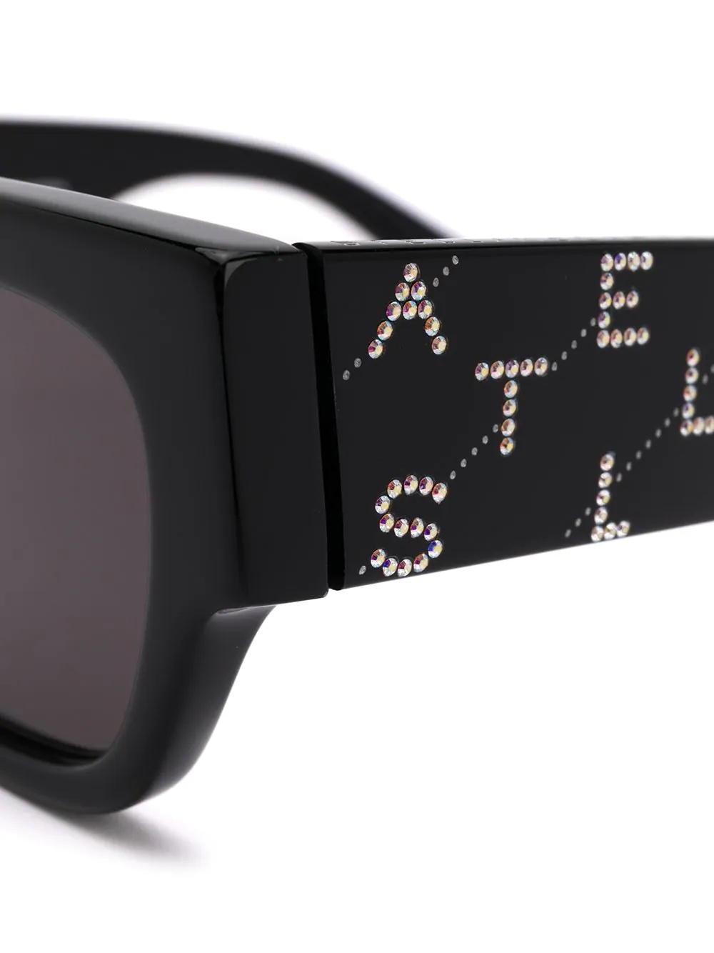 rhinestone logo rectangular-frame sunglasses - 3