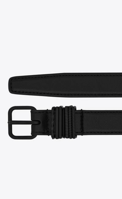 SAINT LAURENT stacked-loop belt in lambskin outlook