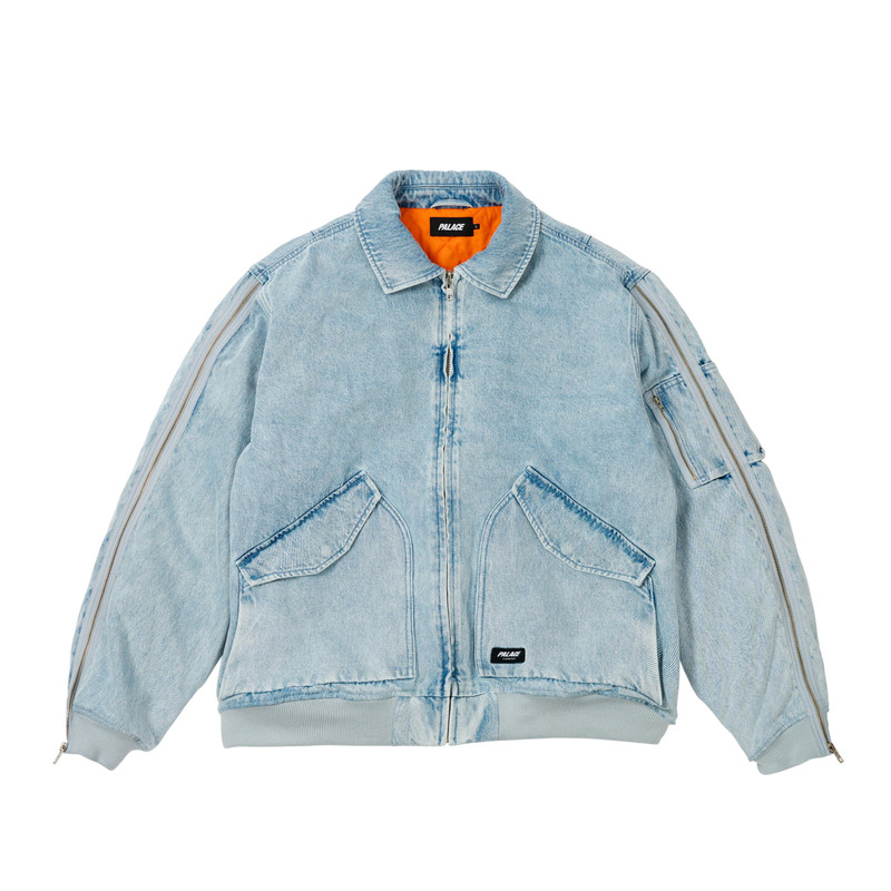 PALACE ZIPPED MA-1 BOMBER JACKET STONE WASH outlook