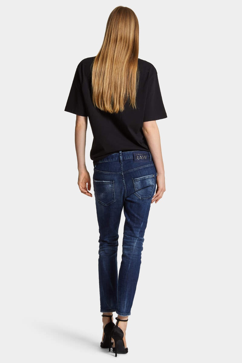 DARK MILKY WAY WASH COOL GIRL JEANS - 4