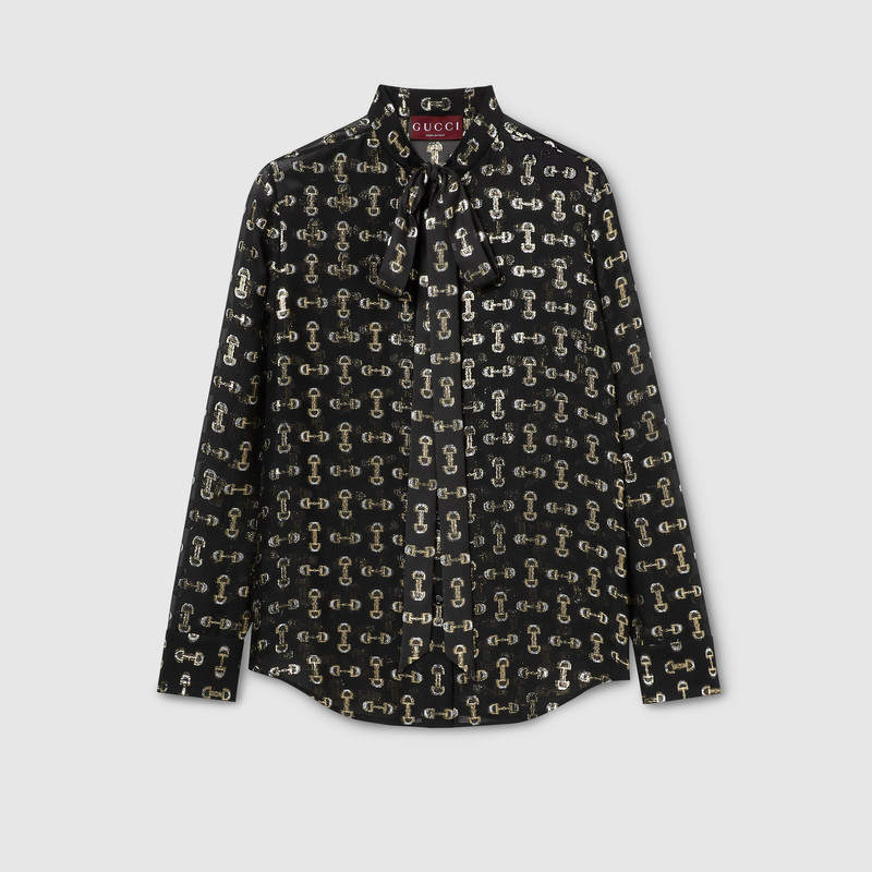 Horsebit silk fil coupé shirt 1