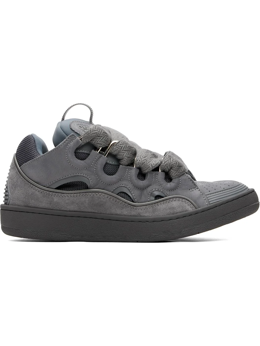 Gray Monocolor Curb Sneakers - 1