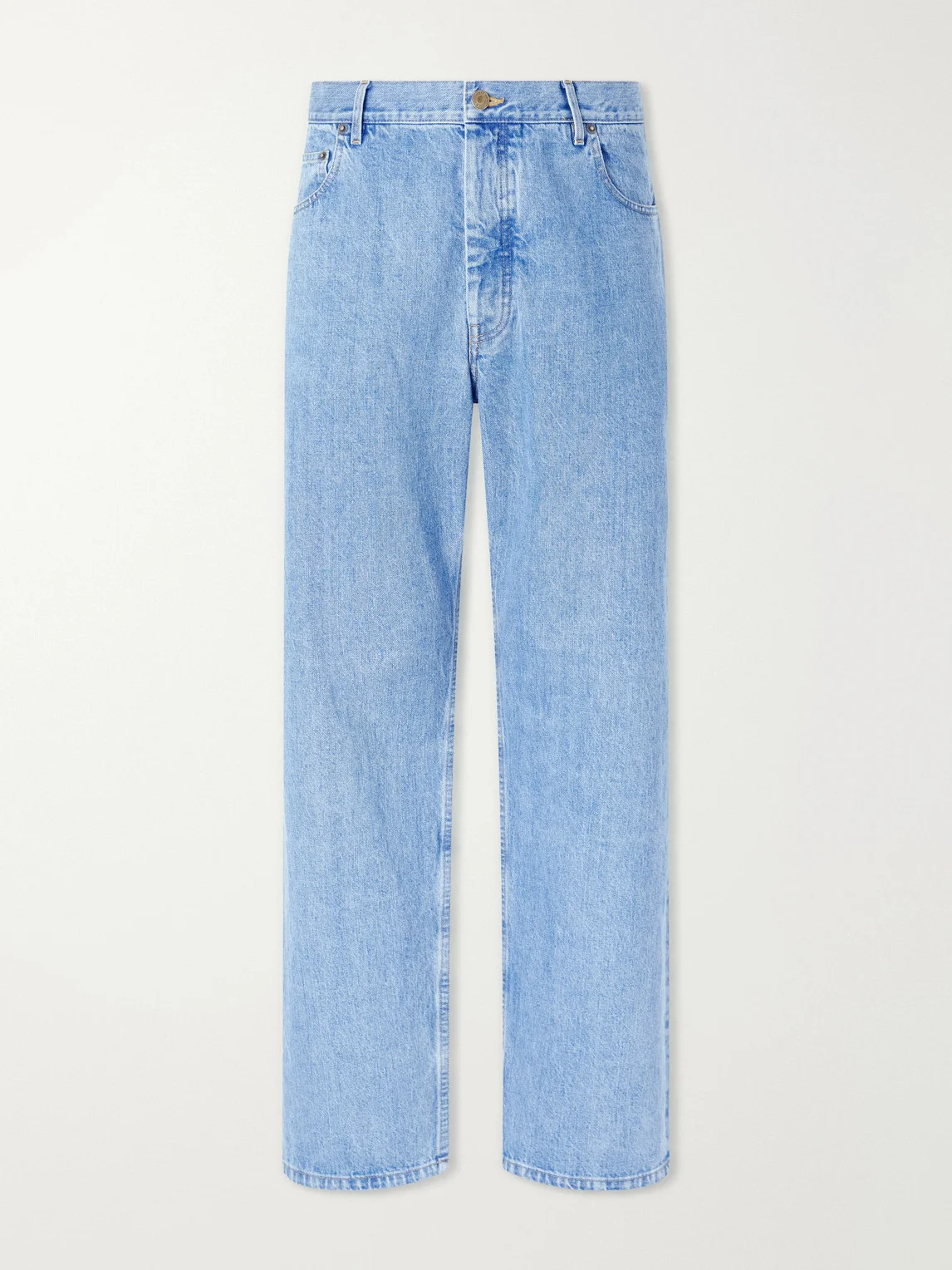Cinch-Back Wide-Leg Jeans - 1