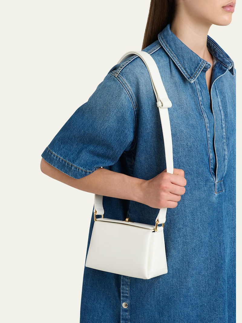 Plan C Mini Turn-Lock Leather Shoulder Bag outlook