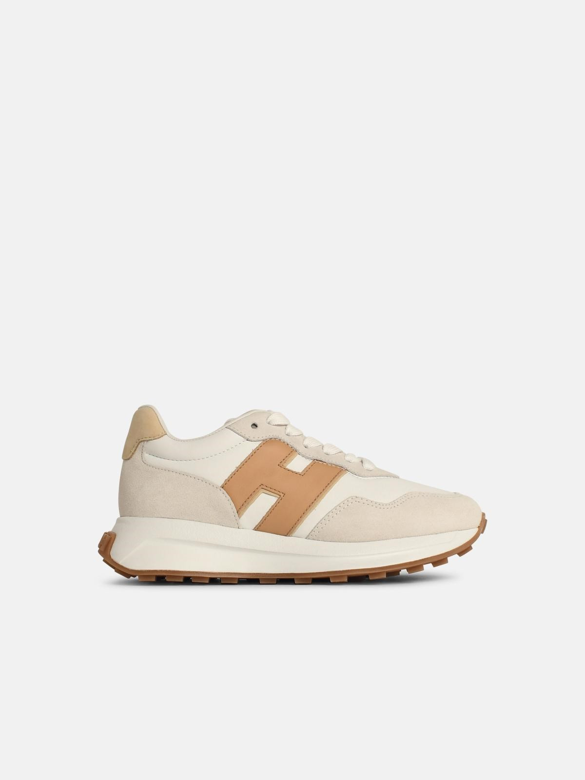 'H641' WHITE LEATHER SNEAKERS - 1