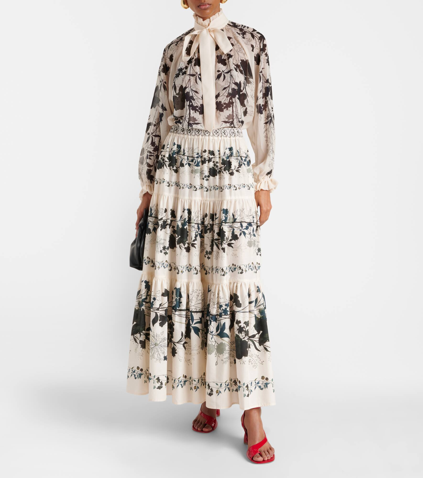 Big floral cotton maxi skirt - 2