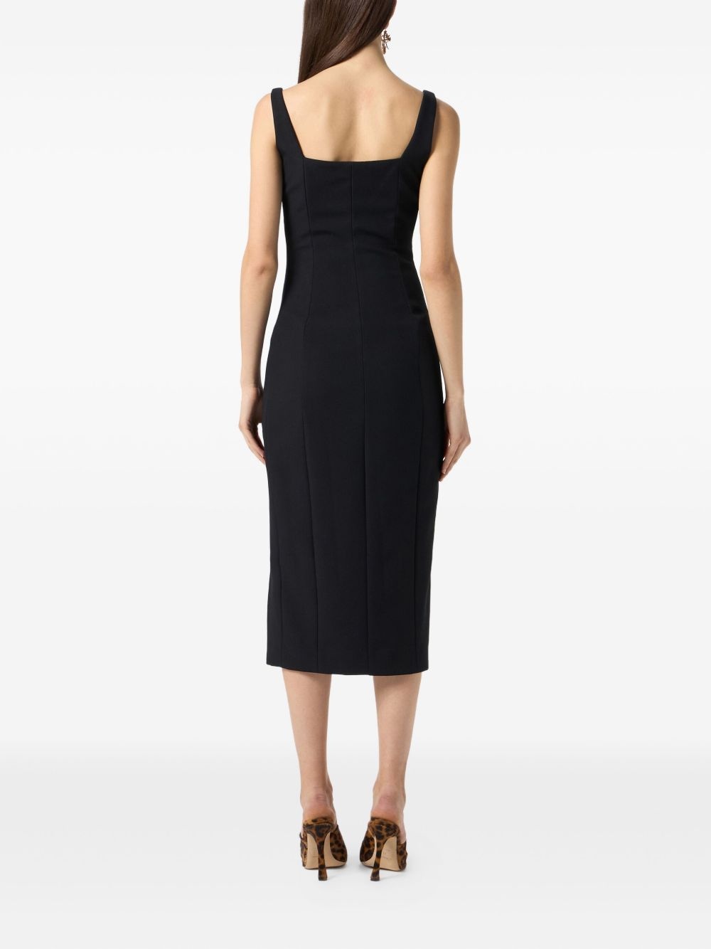 cut-out-detail midi dress - 3