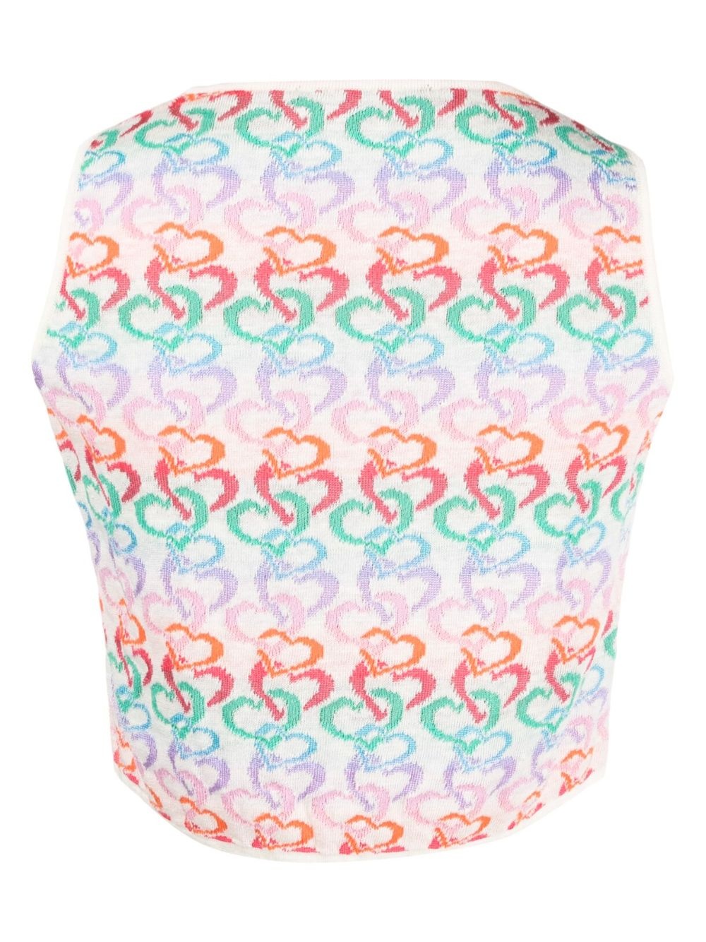 intarsia-knit cropped top - 2