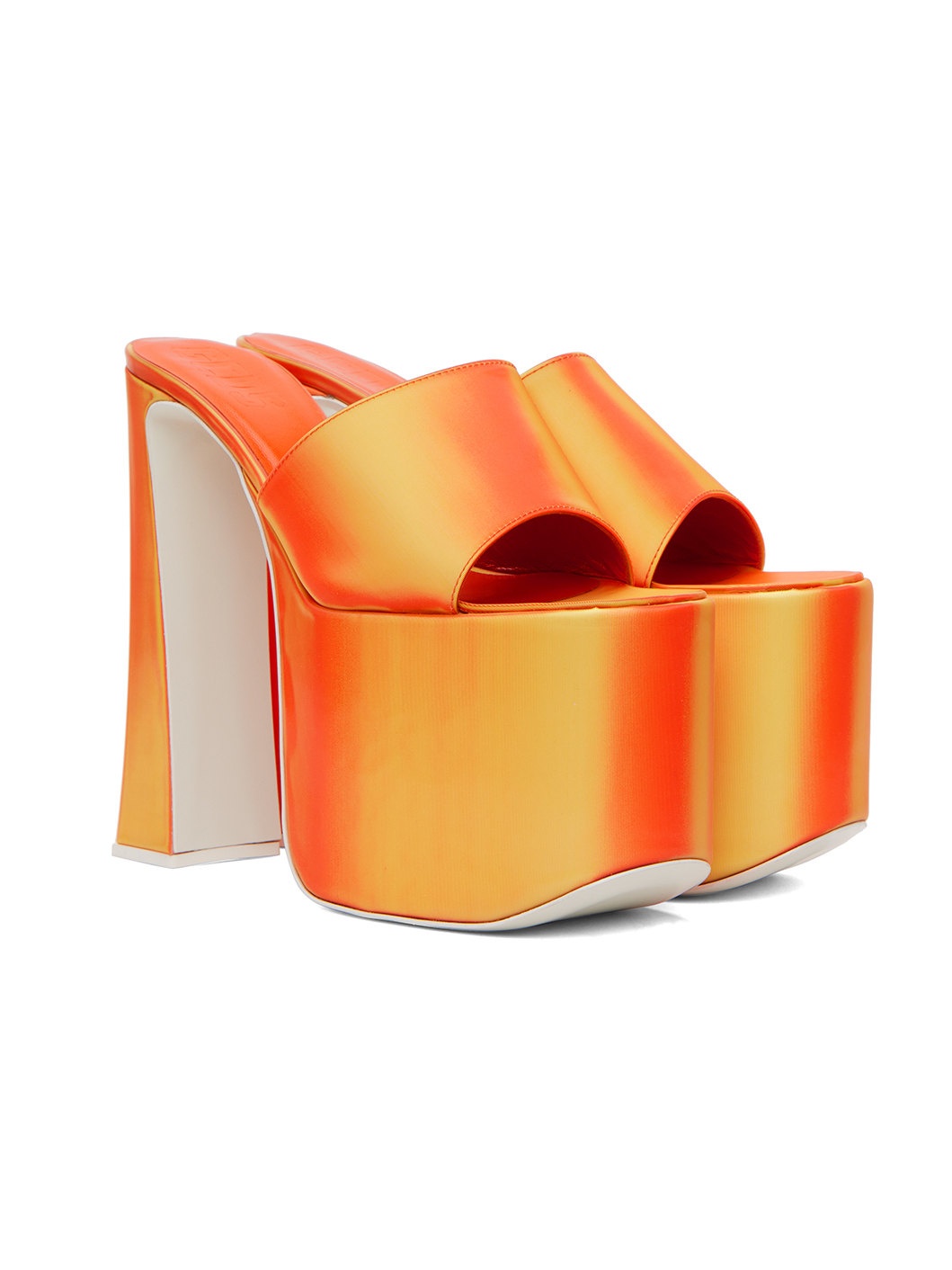Orange Holographics Heeled Sandals - 4