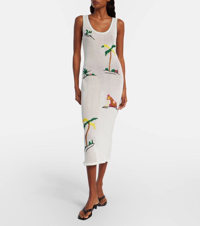 STAUD Luma embroidered cotton beach cover-up outlook