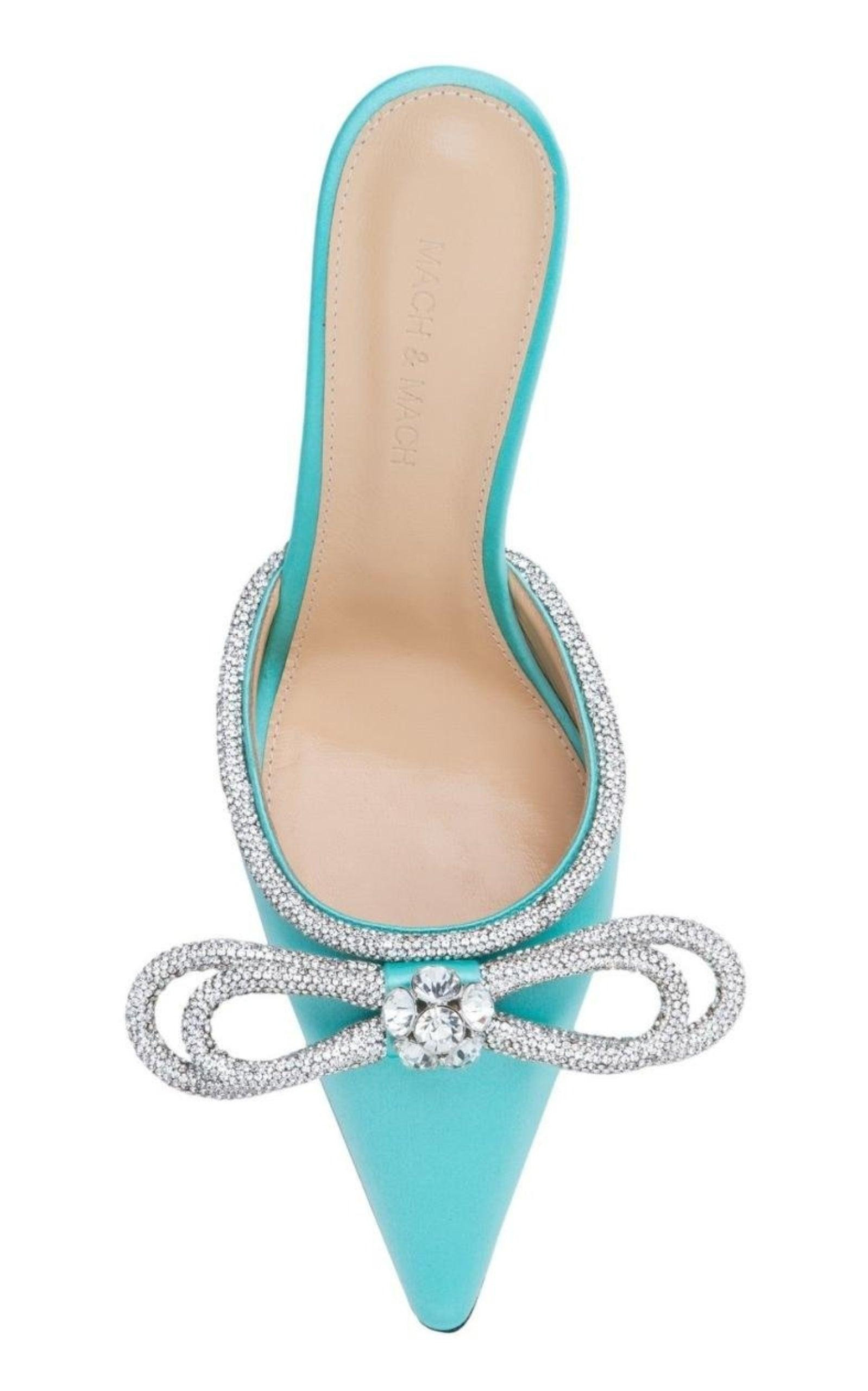 Double Bow Satin Mules - 3