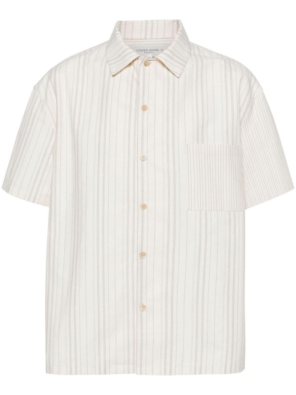 short-sleeves striped shirt - 1