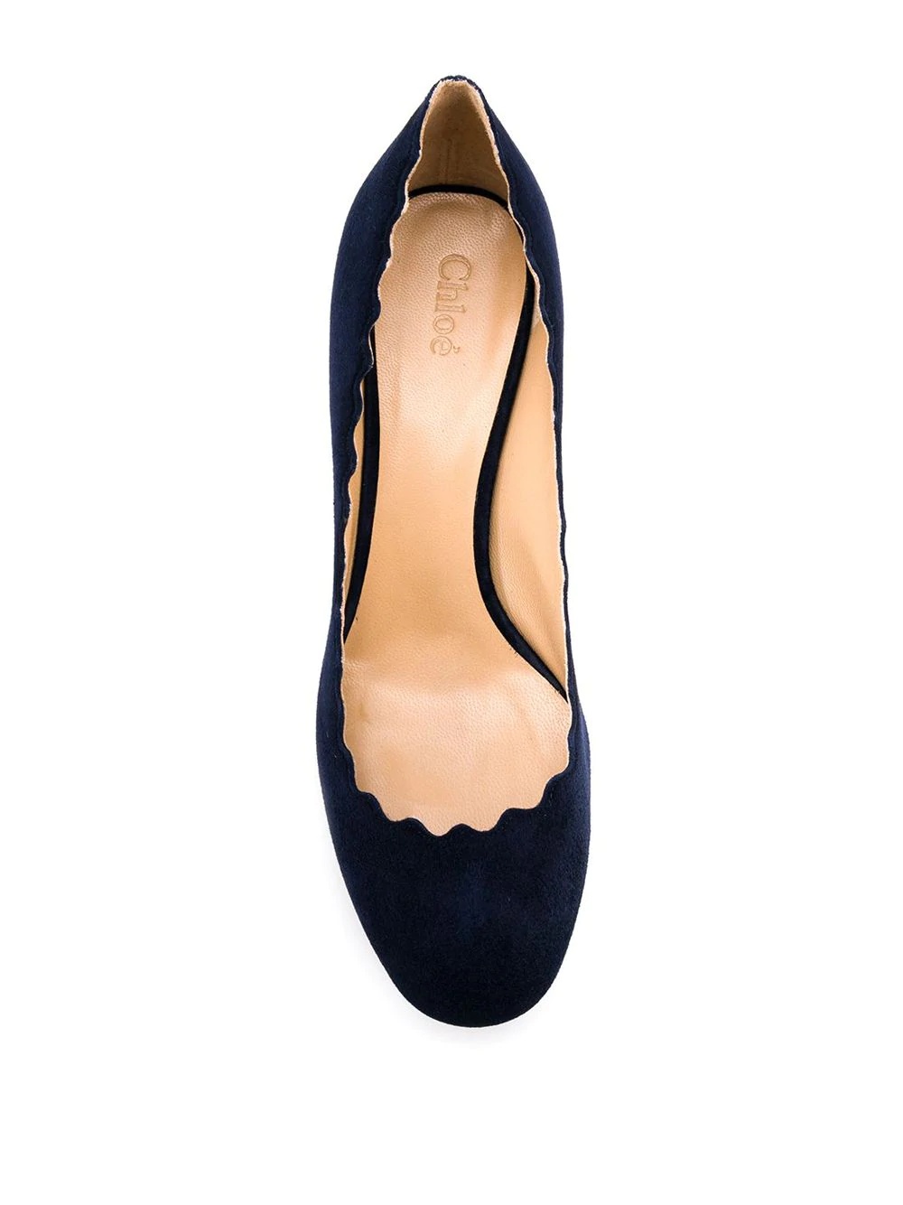 scalloped ballerina pumps - 4