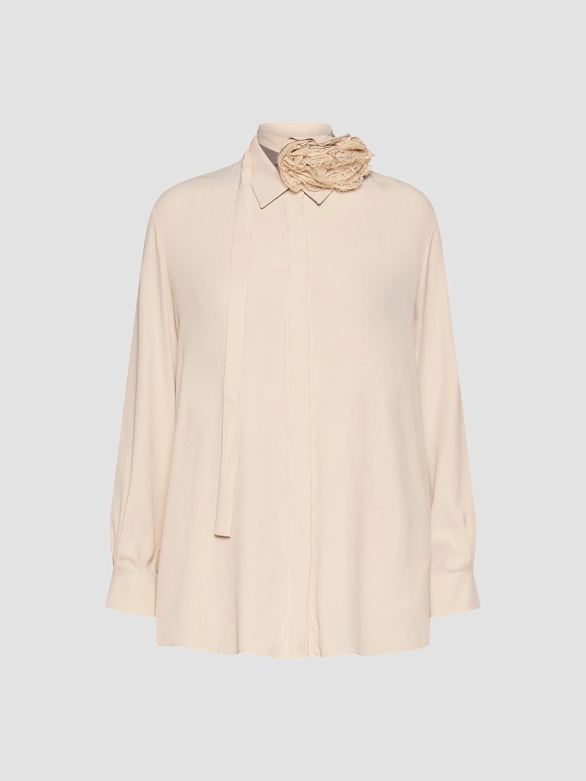 Women's Silk Blend Shirt - Sand - 1