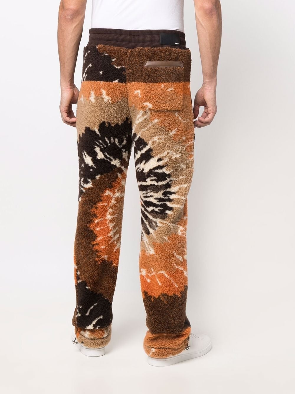 tie-dye faux shearling trousers - 4