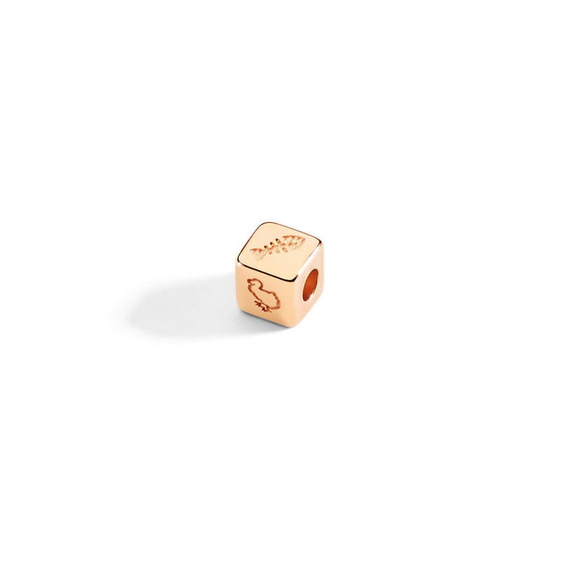 GOLD PLATED SILVER PET CUBE COMPONENT 1