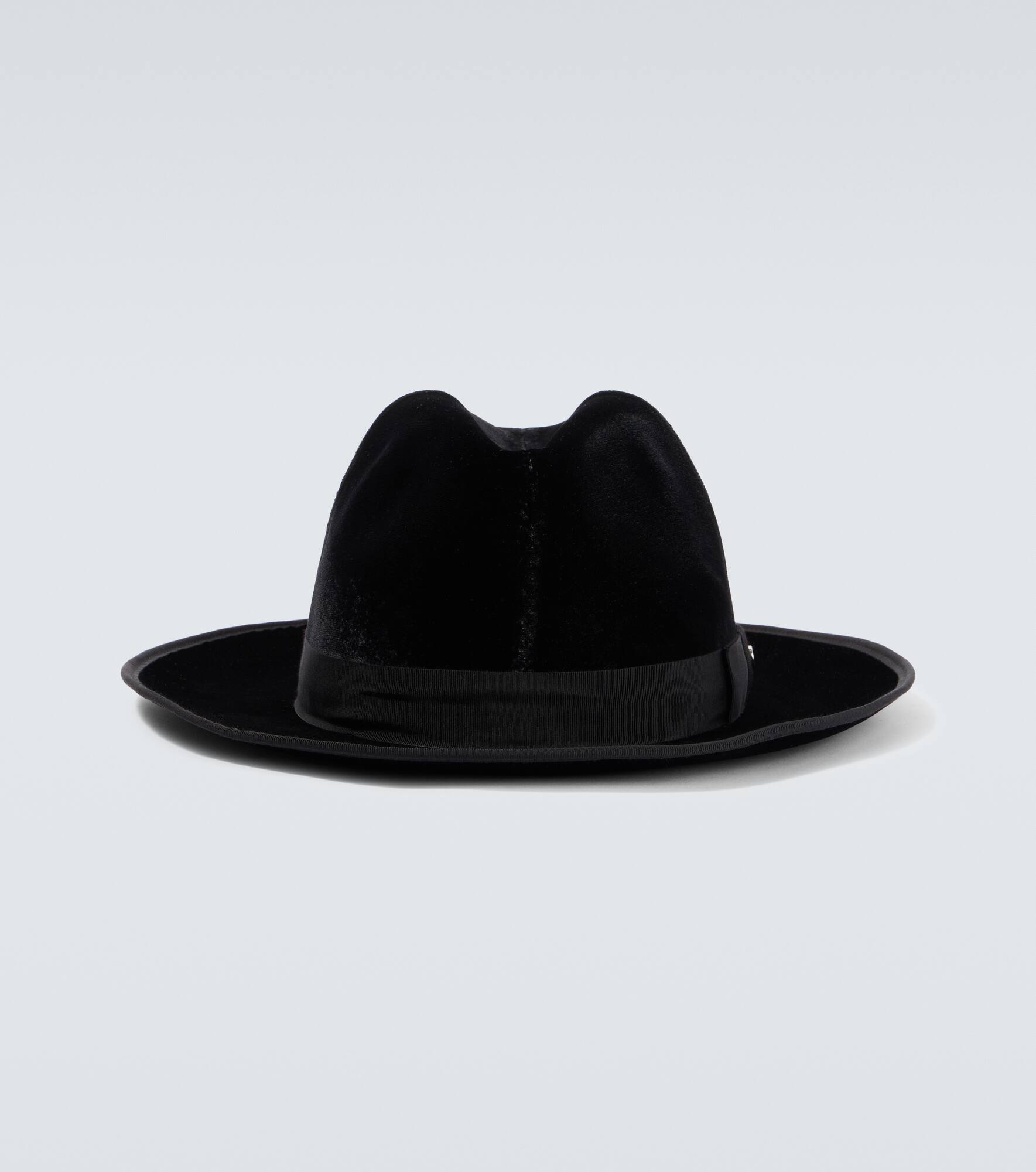 Velvet fedora hat - 1