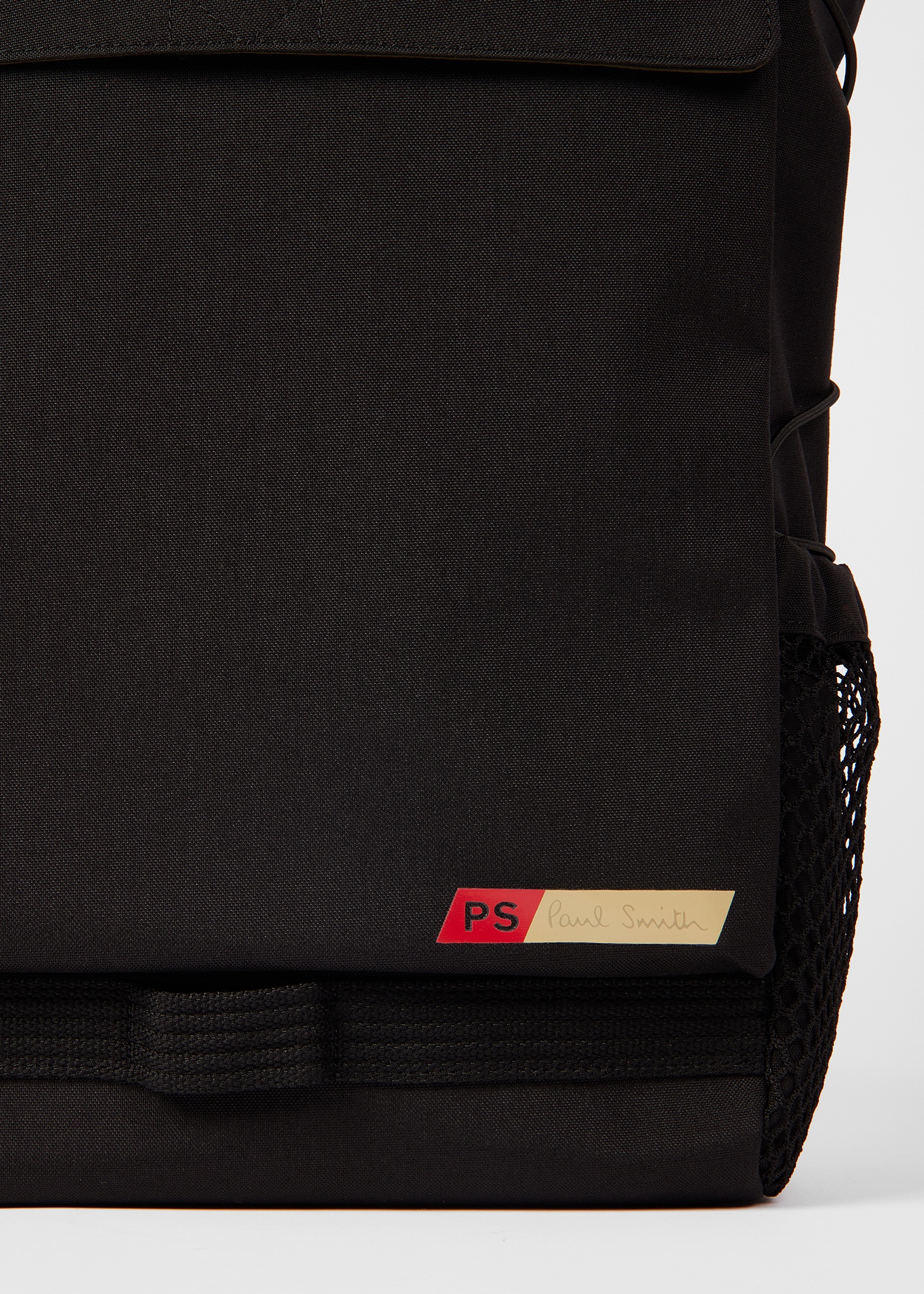 Black Nylon Utilitarian Roll-Top Backpack - 4