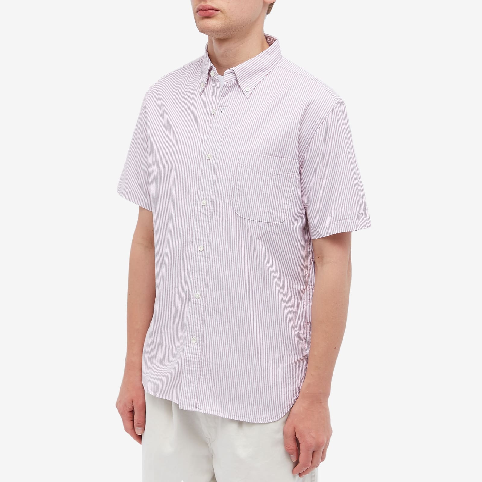Beams Plus BD Candy Stripe Short Sleeve Shirt - 2