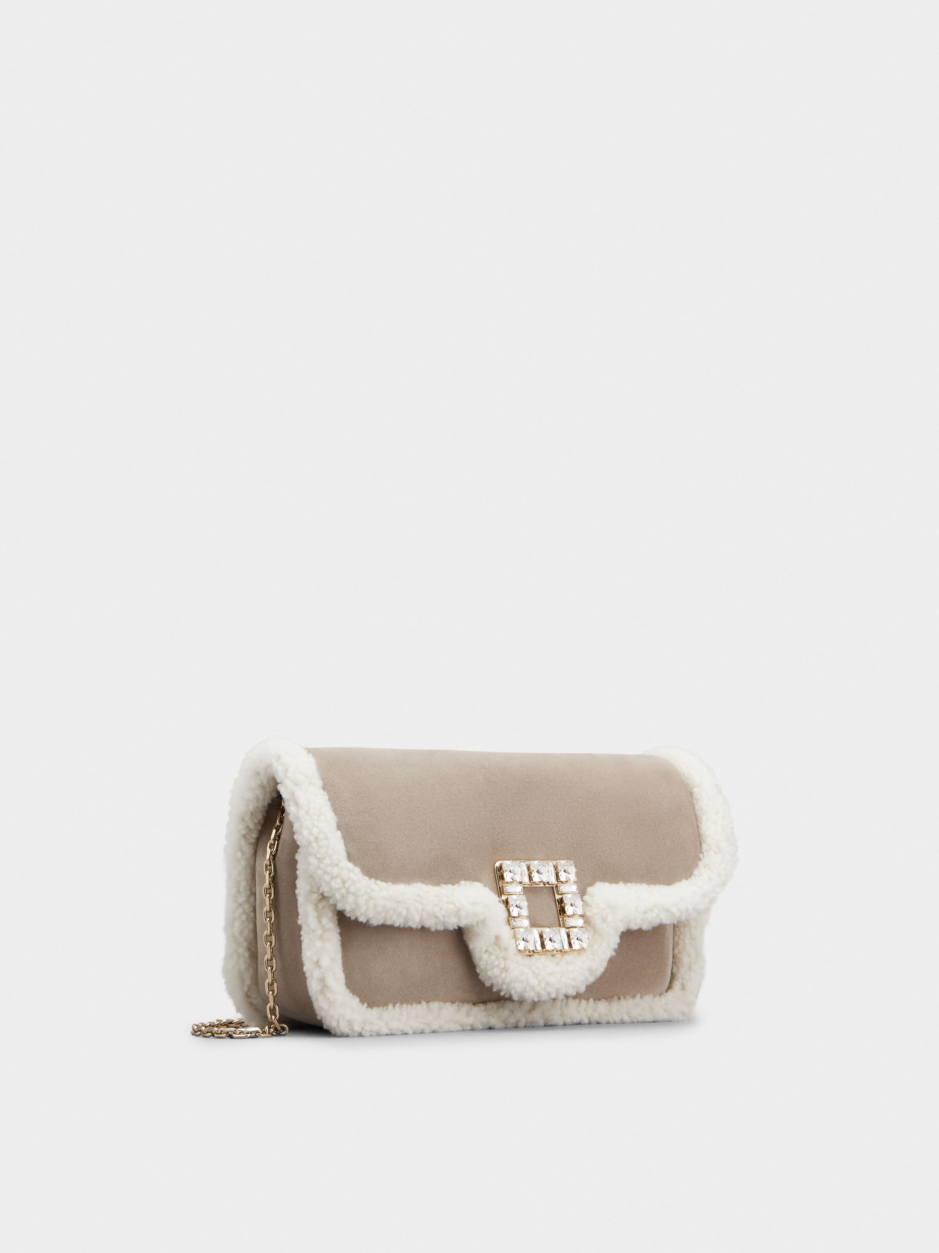 【関税&送料込】Roger Vivier Roger Vivier Viv Jeu De Fille B Jeu de Fille Clutch in velvet Black Woman