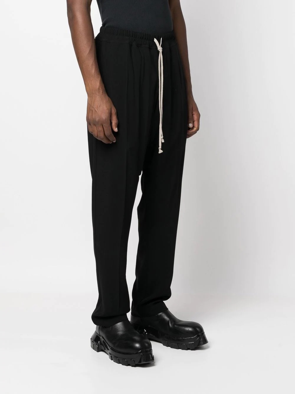 drop-crotch drawstring trousers - 3